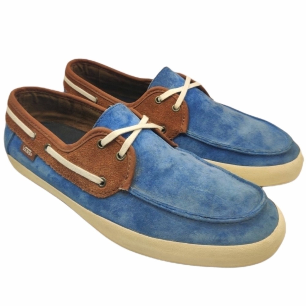 VANS Chauffeur 2.0 Boat Shoes Suede Two Tone Men's 7.5 Preppy Nautical Surf Line